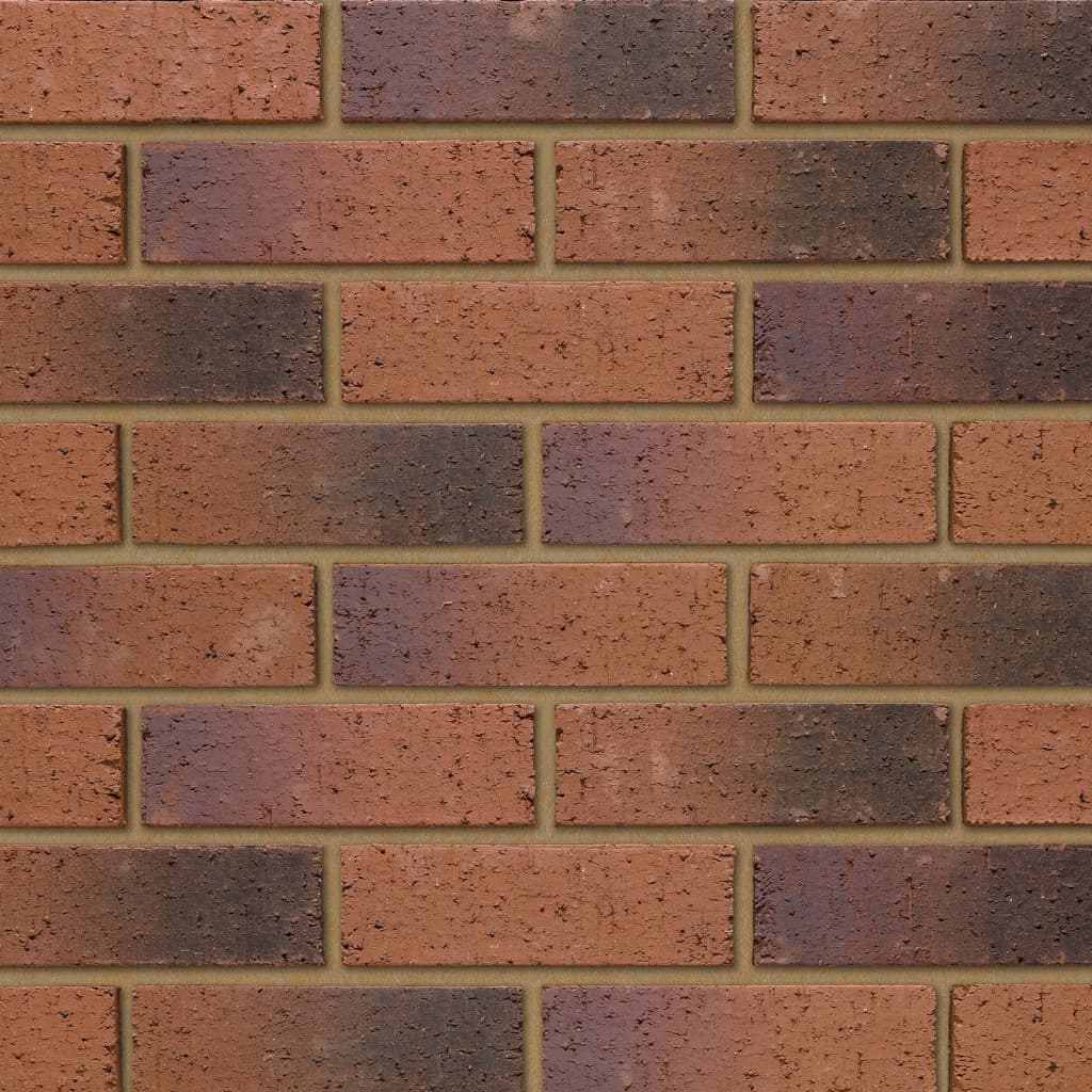 Ibstock Red Kilcreggan Multi Wirecut Facing Brick - Pack of 500, Size: 215x102.50x65mm