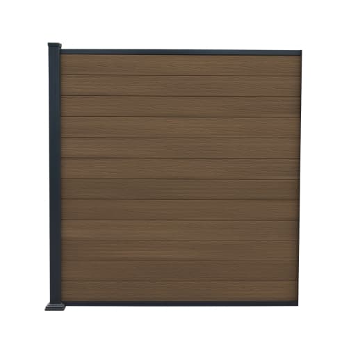 Piranha Brown Cedar 6ft Bolt-Down Composite Fence Kit 6ft