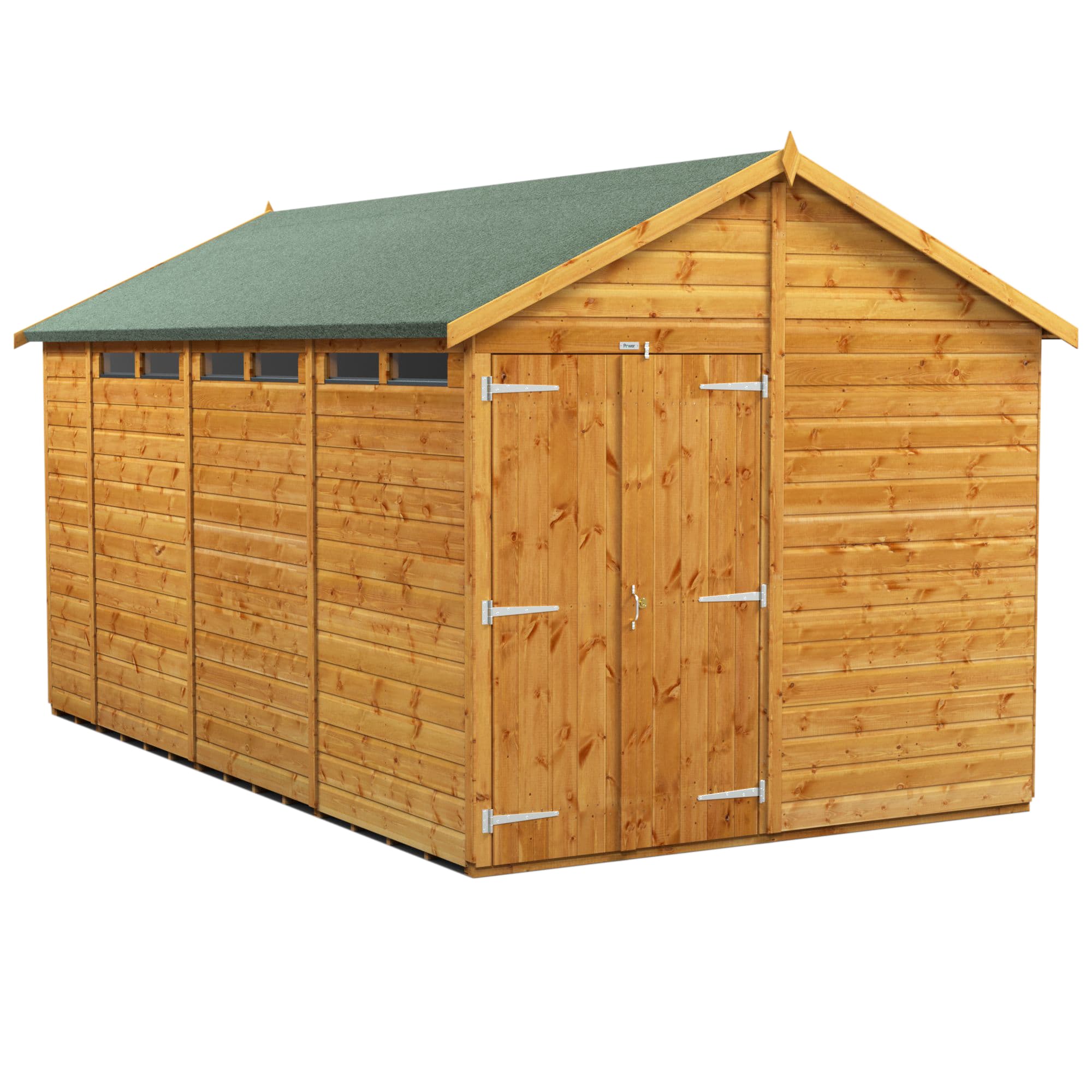 Powersheds 14 x 8 Power Apex Double Door Security Shed