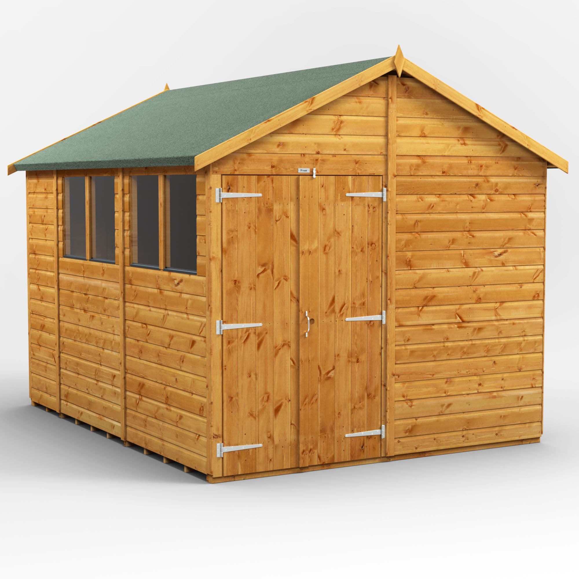 Powersheds 10 x 8 Power Apex Double Doors