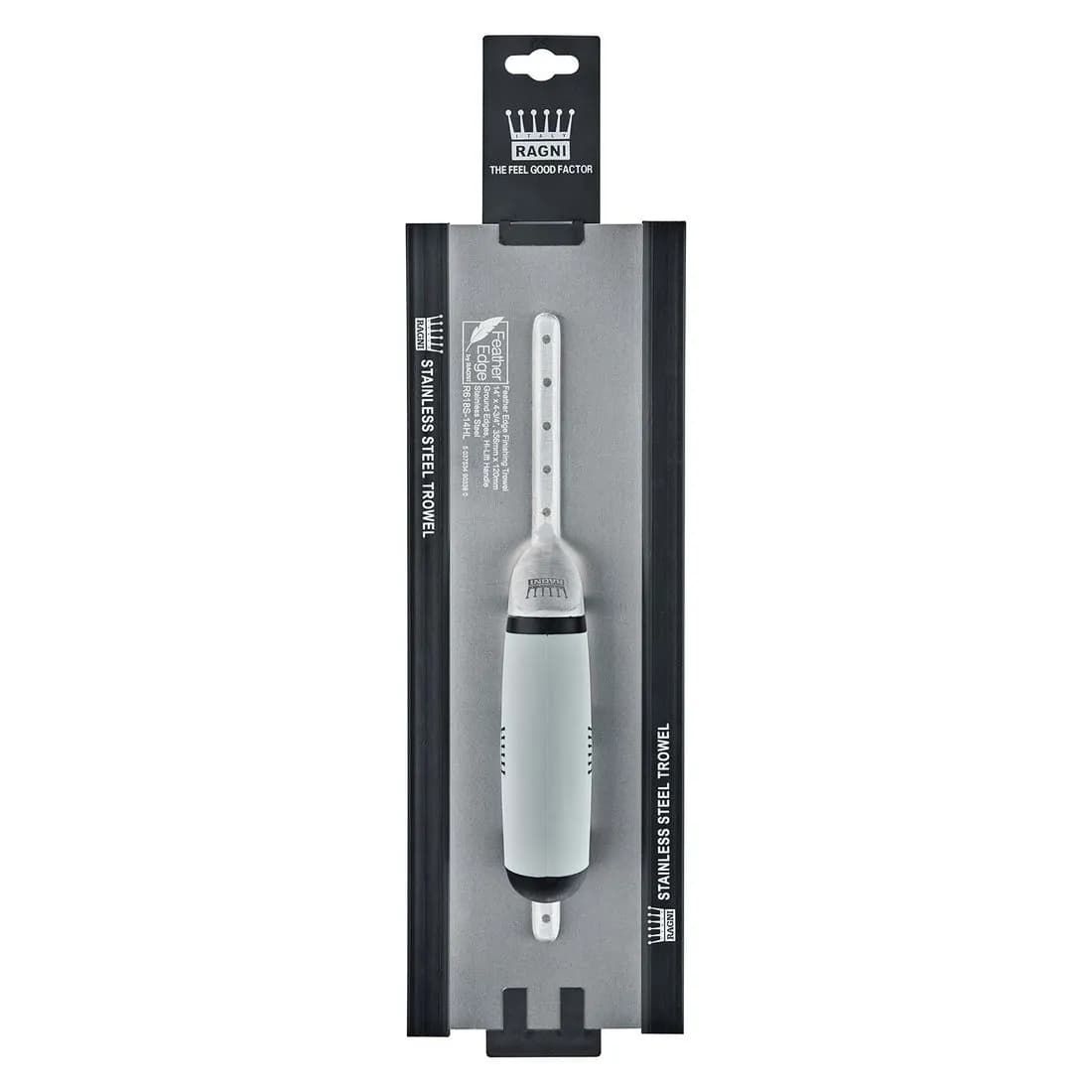 Ragni 14 In Pre Worn Finishing Trowel S/Steel Hi Lift Handle
