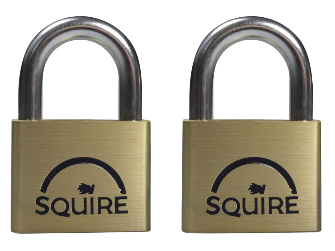Squire LN4T Lion Brass Padlocks 5-Pin 40mm Twin Pack (2 x LN4KA) LN4T