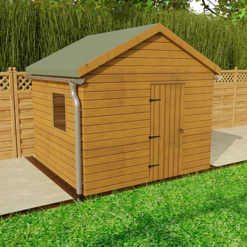 Galeco Steel Gutter Small Shed Pack Apex Style Roof - 6x4 to 10x8 Galvanised