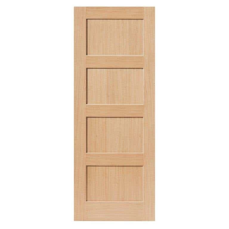 Snowdon Shaker Style Oak Internal Door With Four Panels - Unfinished - 35 x 1981 x 686mm