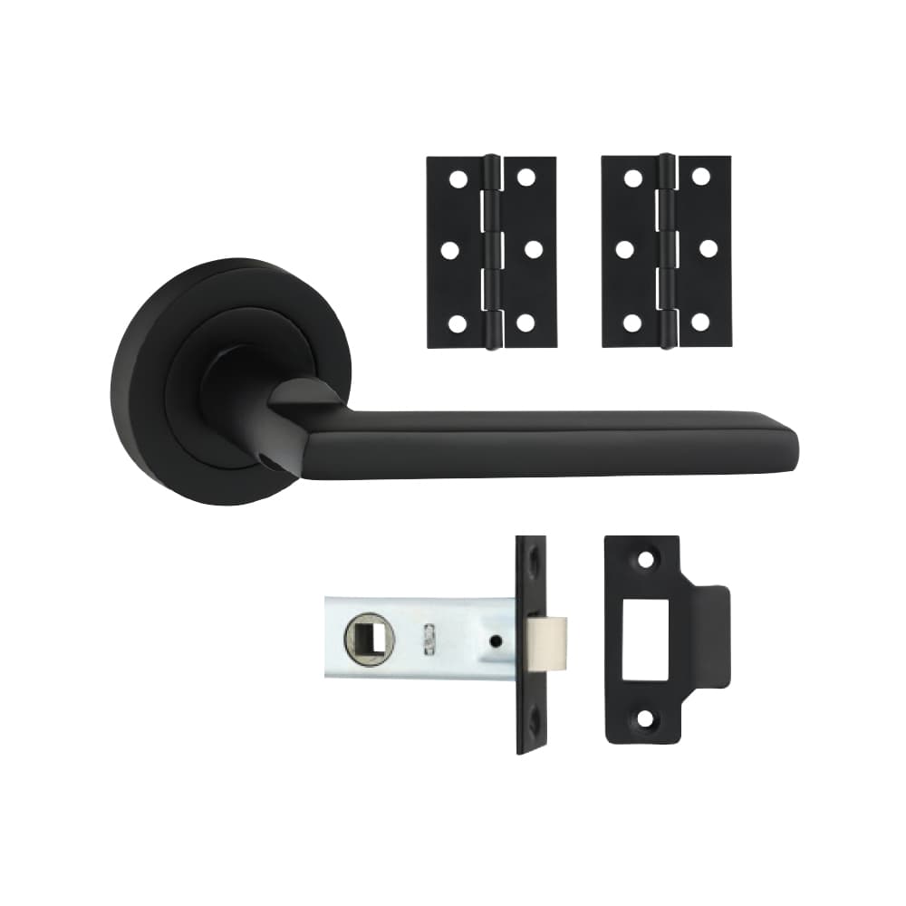 Timco Radmore Lever On Rose Door Pack - Matt Black Box 1 200836