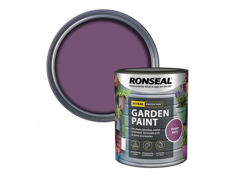 Ronseal 37401 Garden Paint Purple Berry 750Ml