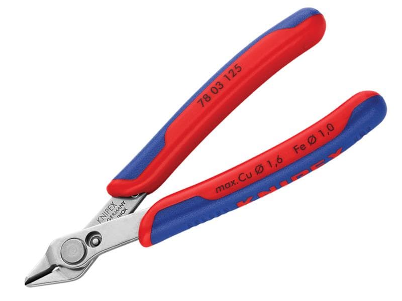 Knipex 78 03 125 SB Electronic Super Knips® Multi-Component Grip 125Mm