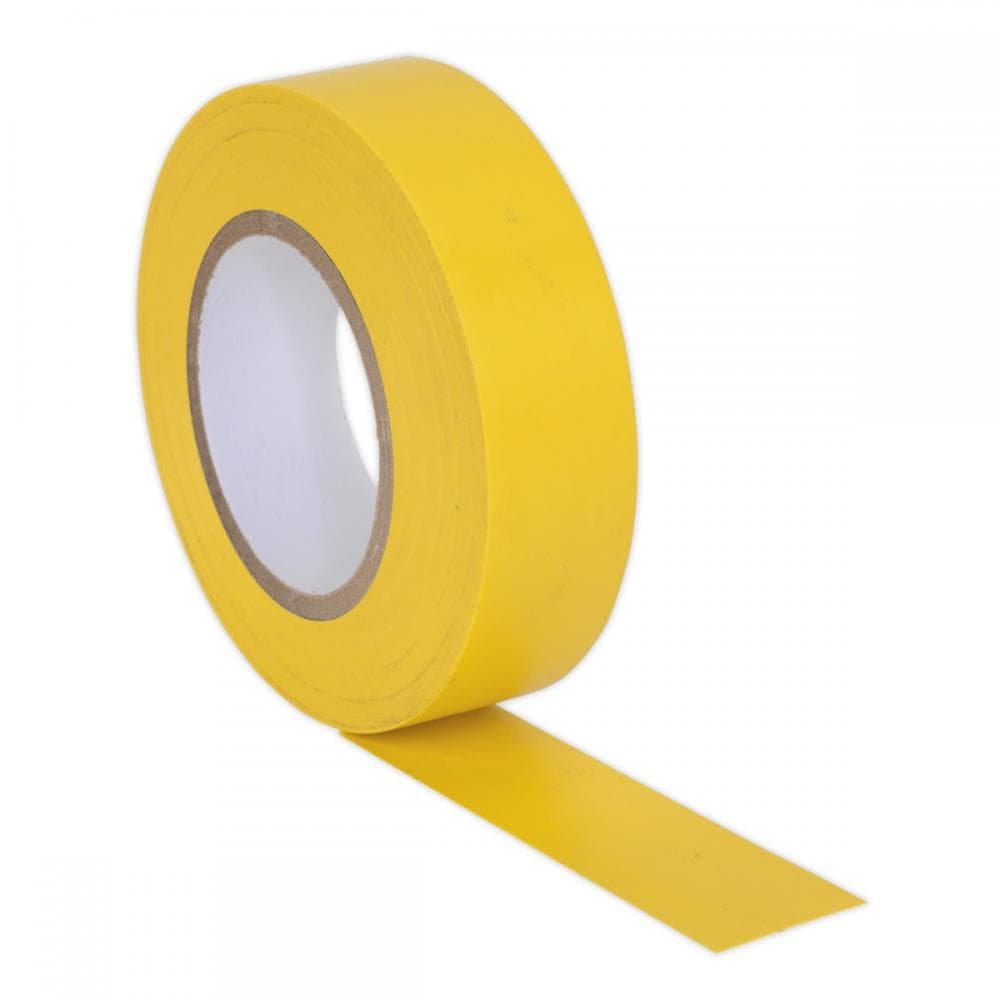 Sealey ITYEL10 Pvc Insulating Tape 19Mm X 20M Yellow Pack Of 10