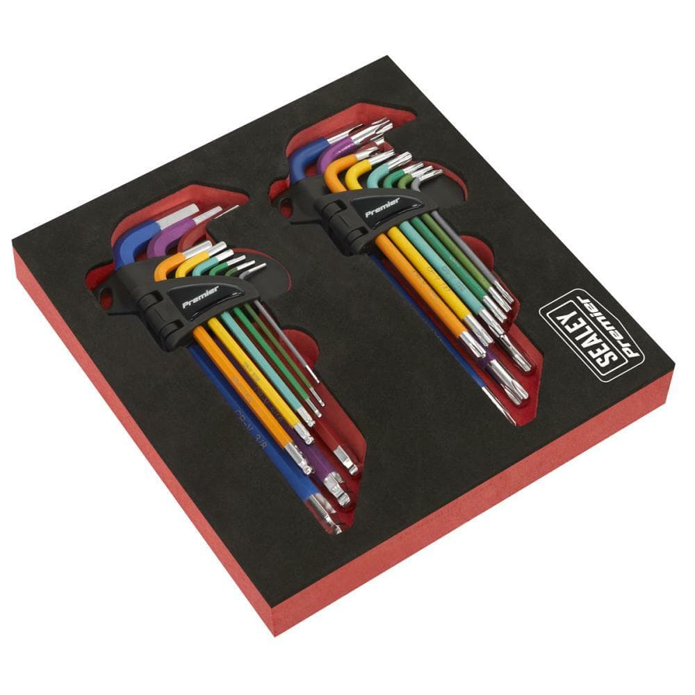 Sealey AK7199 Trx-Star* & Ball-End Hex Key Set 18Pc Long Anti-Slip