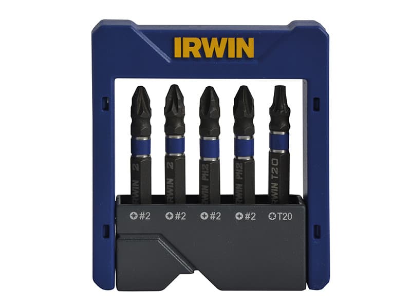 Irwin® 1923433 Phillips/Pozi/Torx Impact Screwdriver Pocket Bit Set 5 Piece