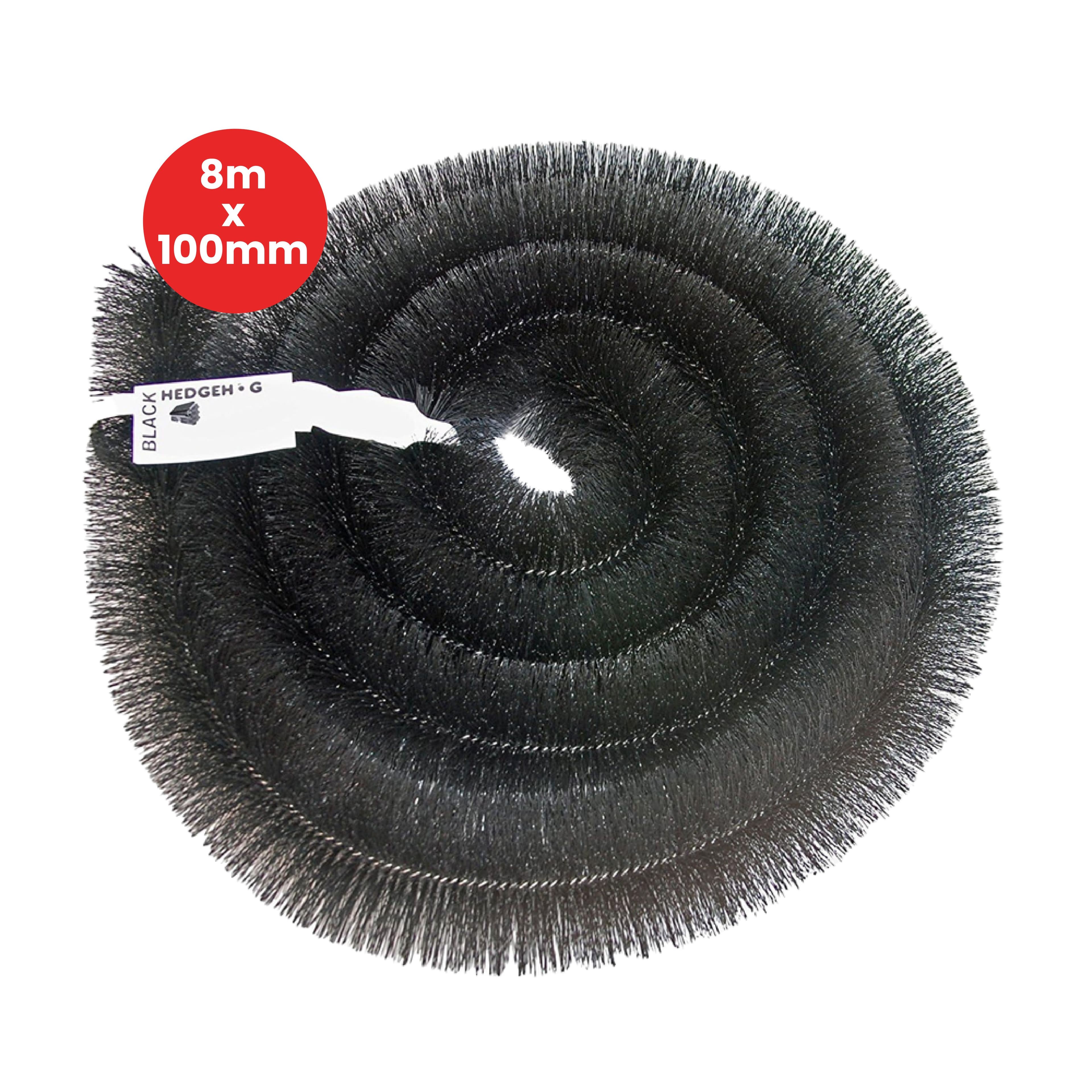 Hedgehog Gutter Brush Leaf Guard Black – 8m x 100mm Original Organics