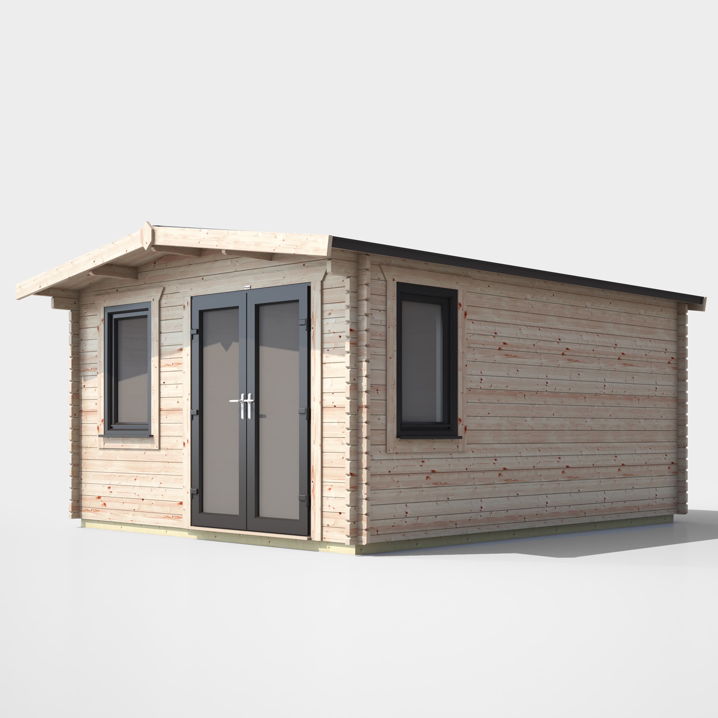 Powersheds 16 x 12 Power Chalet Log Cabin Right Doors