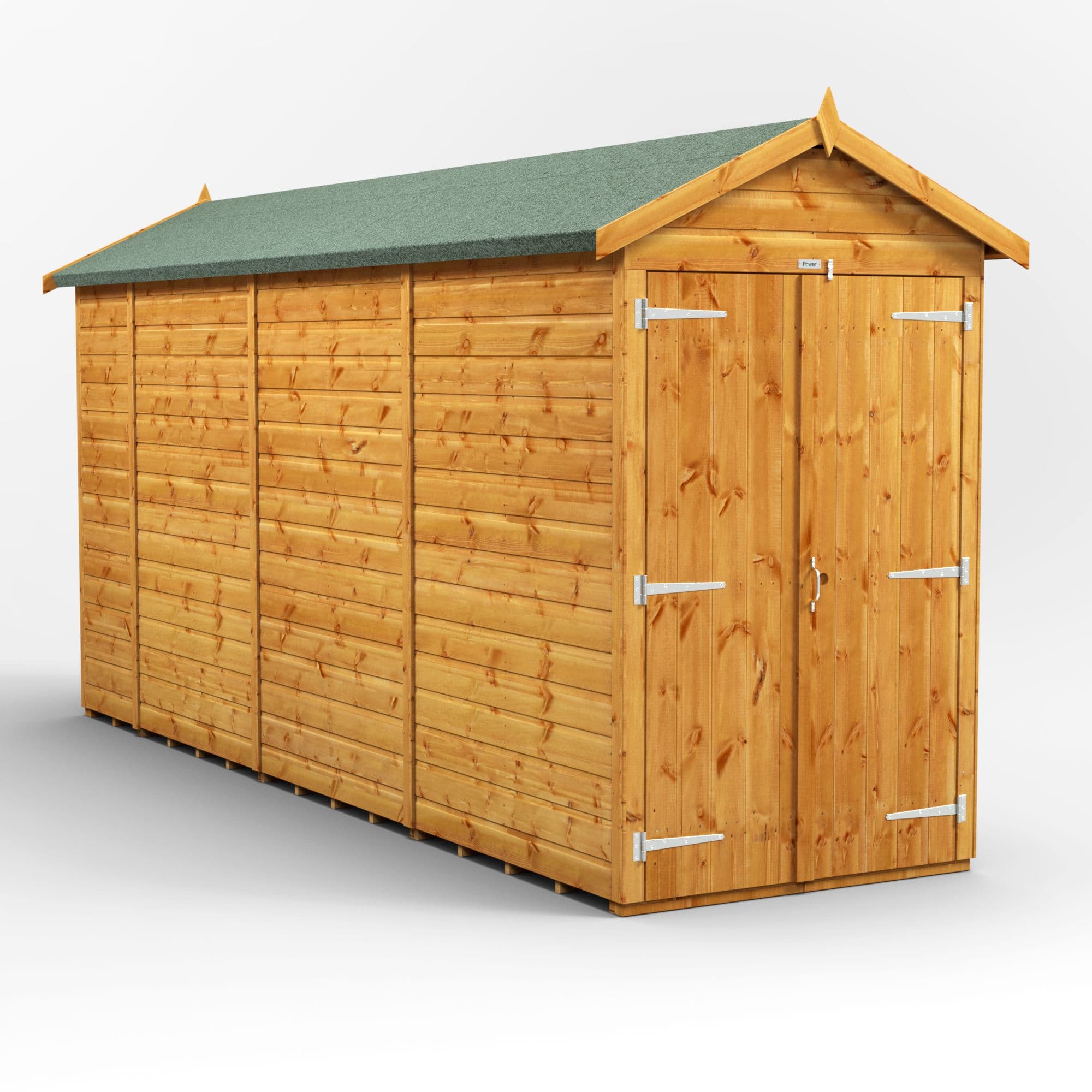 14 x 4 Power Windowless Apex Double Door