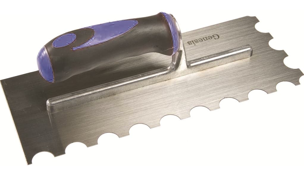 Genesis 906 6 x 6mm Soft Grip Square Notch Trowel 280 x 130mm
