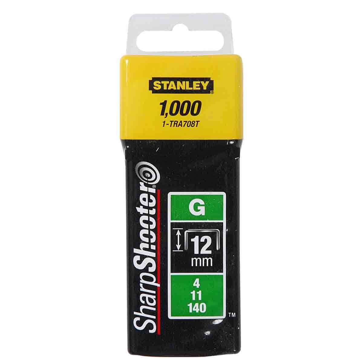 Stanley 1-TRA708T Heavy-Duty Staples 12mm (Pack of 1000) 1-TRA708T