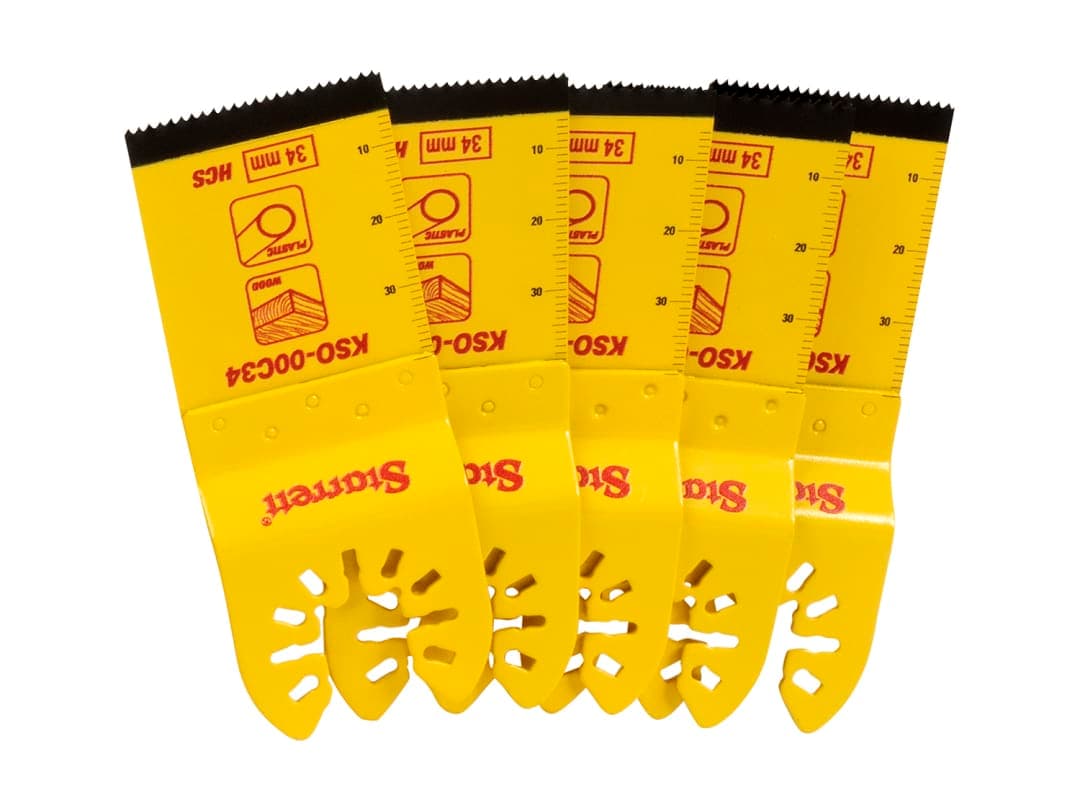 Starrett KSO-00C34-5 Plunge HCS Oscillating Blade 40 x 34mm x 18 TPI Pack of 5 KSO-00C34-5
