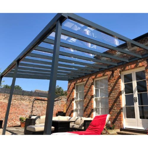 Simplicity Xtra Aluminium Pergola / Veranda - 1000mm x 1000mm Square - Black