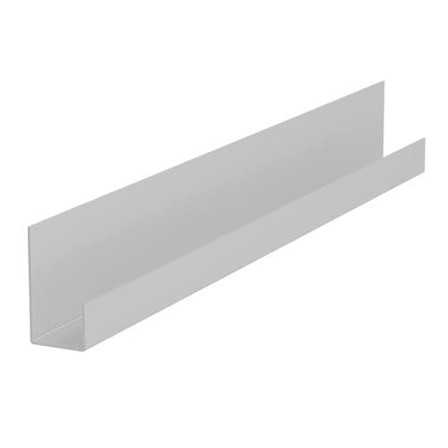 Fibre Cement Cladding Aluminium End Profile - 3mtr Pearl Grey