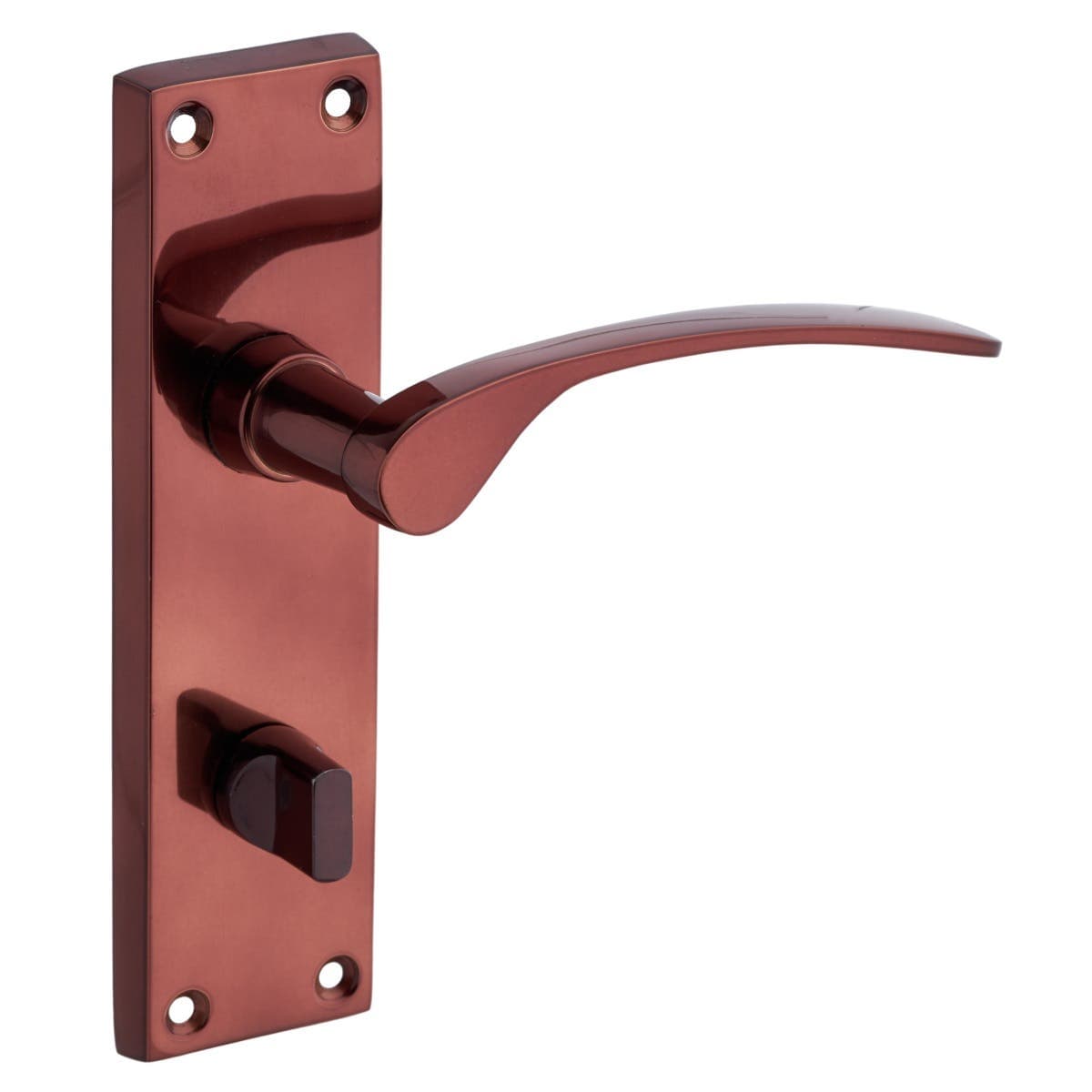 Sofia Lever Thumbturn Lock Bathroom Door Handle - Rose gold - Pair - Designer Levers