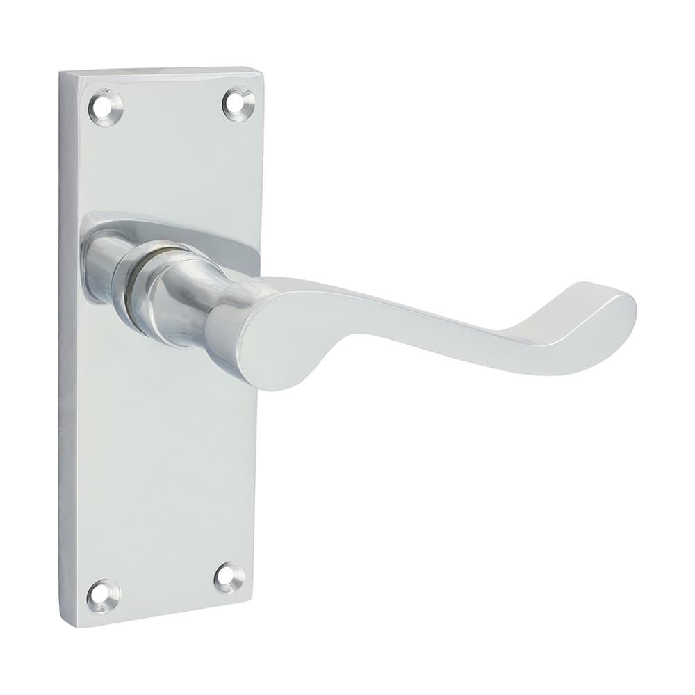 Timco Victorian Scroll Latch Handles - Polished Chrome Blister Pack 1 200520
