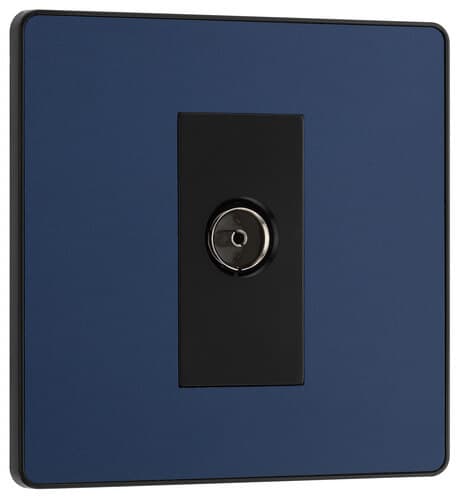 Nexus Metal Black Nickel Single Socket For Tv Or Fm Co-Axial Aerial Connection NBN60-01