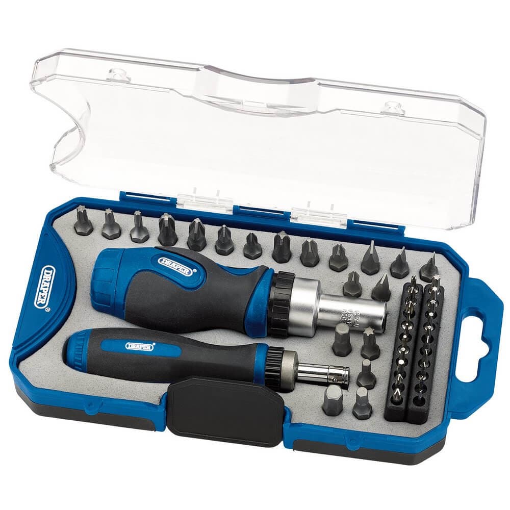 Draper 46479 Ratchet Screwdriver And Bit Set (42 Piece) per set