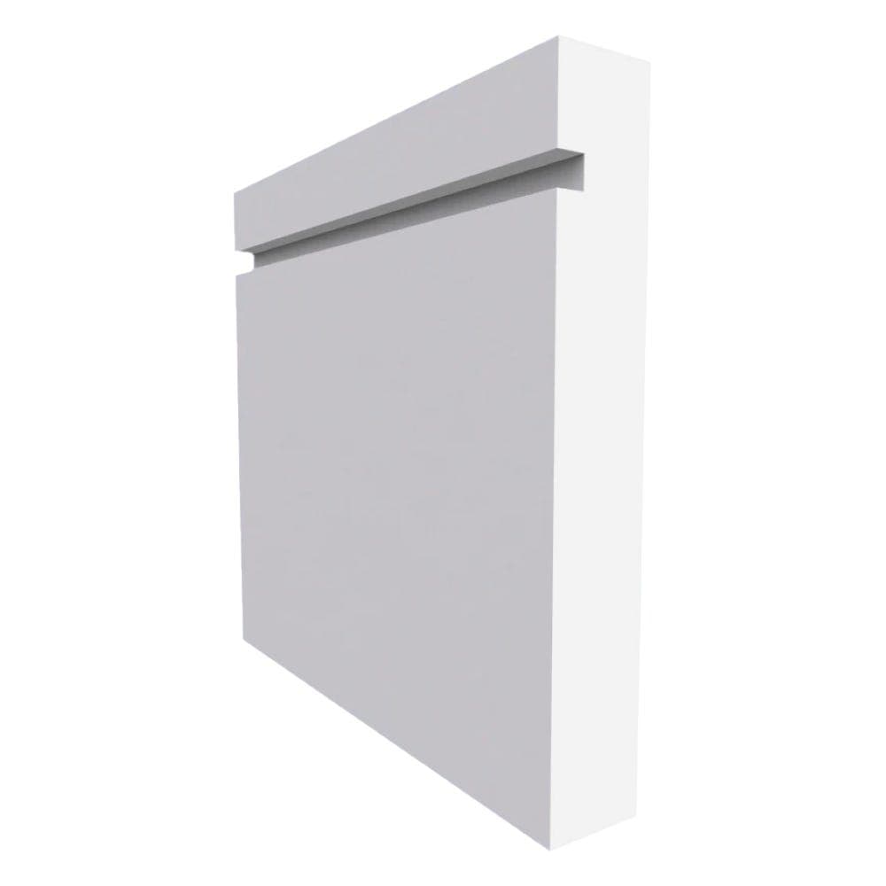 Square Edge Grooved MDF Skirting Board Unprimed 4200mm x 70mm x 18mm