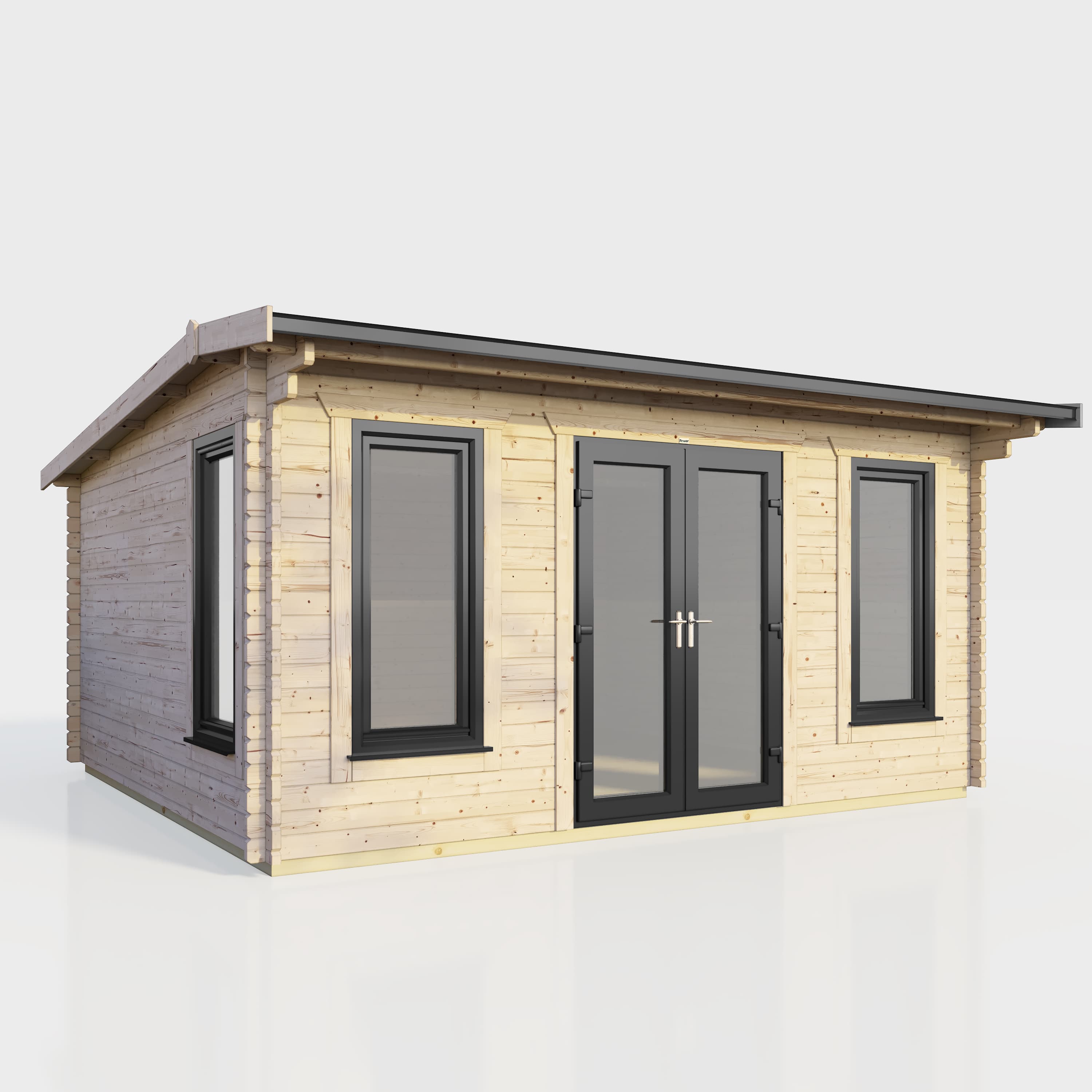 Powersheds 16 x 12 Power Apex Log Cabin Centre Doors