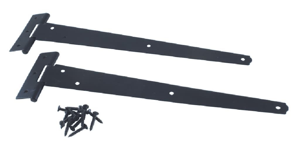 4Trade Tee Hinge Light Pair Black 300mm