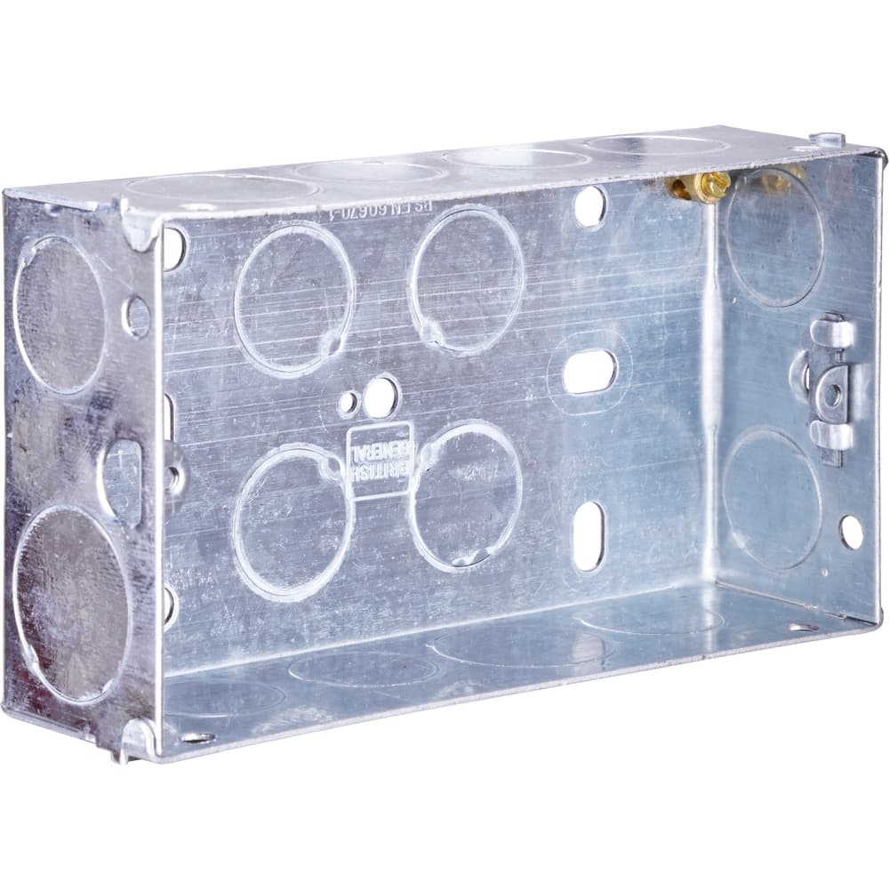 BG Electrical HGS05 2 Gang 35mm Metal Flush Back Box