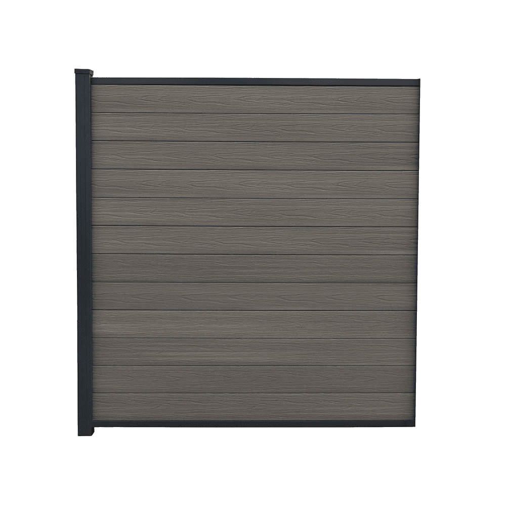 Piranha Antique Grey 6ft In-Ground Composite Fence Kit 6ft