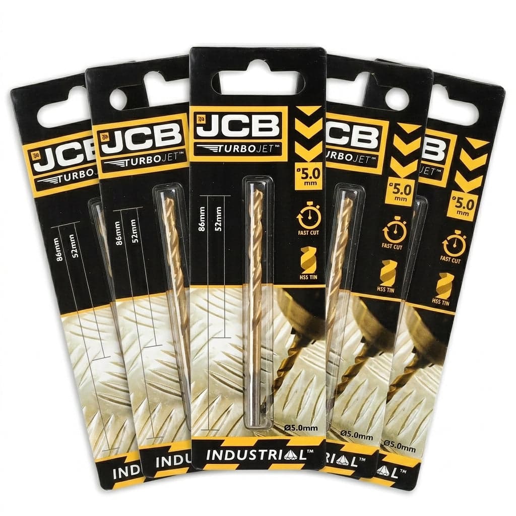 JCB TurboJet 7 Point HSS Drill Bit 5 x 86 mm (5 Pack) | 5055803318727-X5