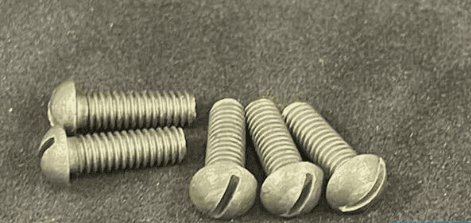 4BA Round Slot Machine Screw Steel Self Colour