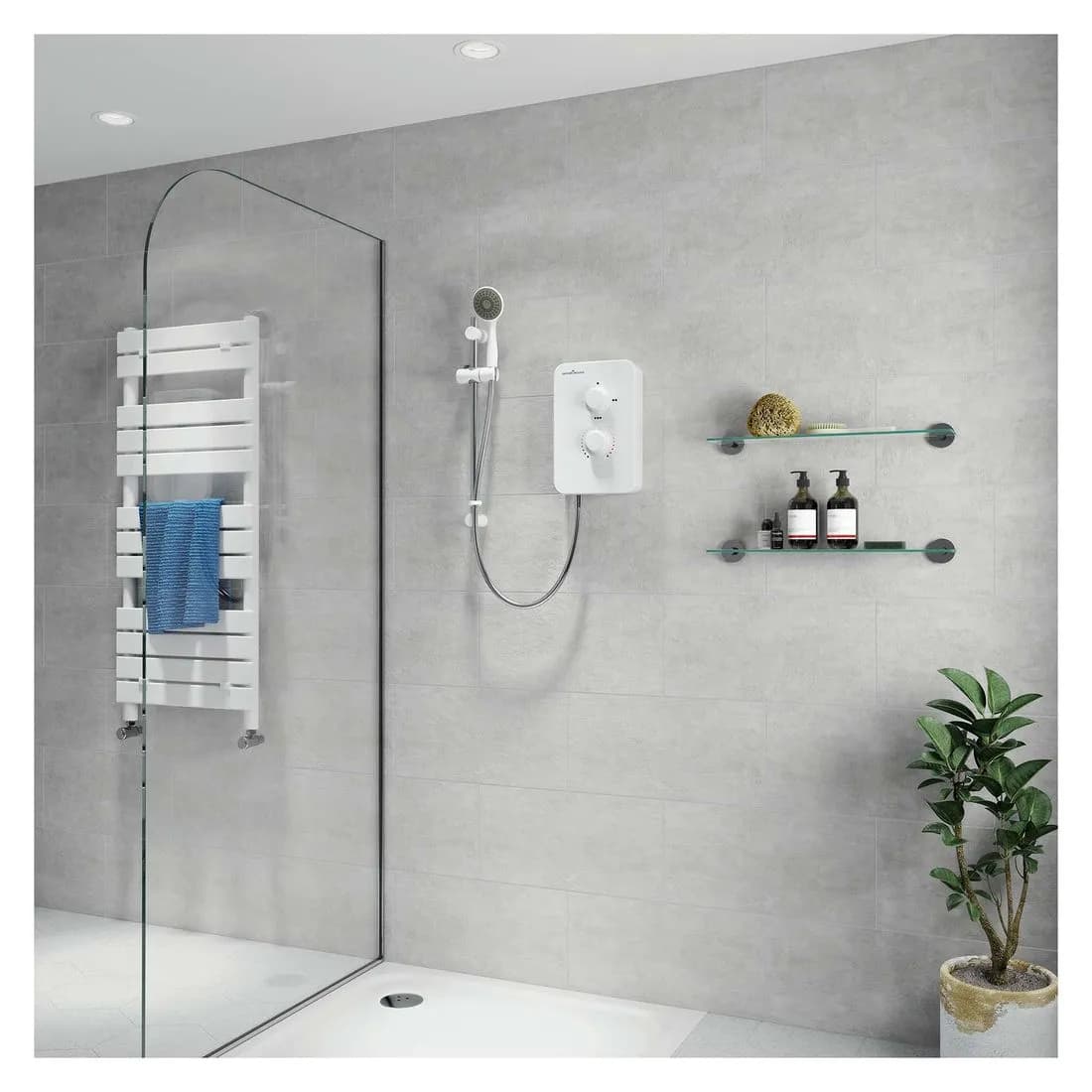Gainsborough Slim Mono 8.5Kw White/Chrome Electric Shower