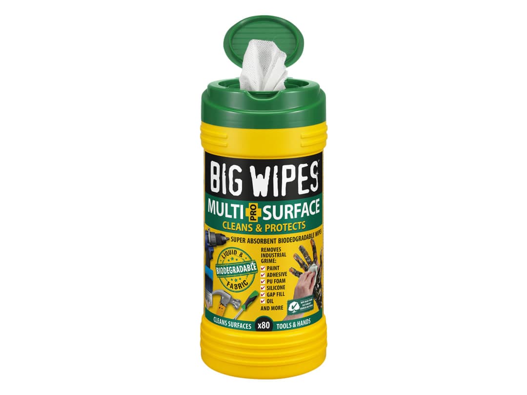 Big Wipes Big Wipes Multi-Surface PRO+ Bio Wipes Tub of 80 (Green Top) 2440 0000