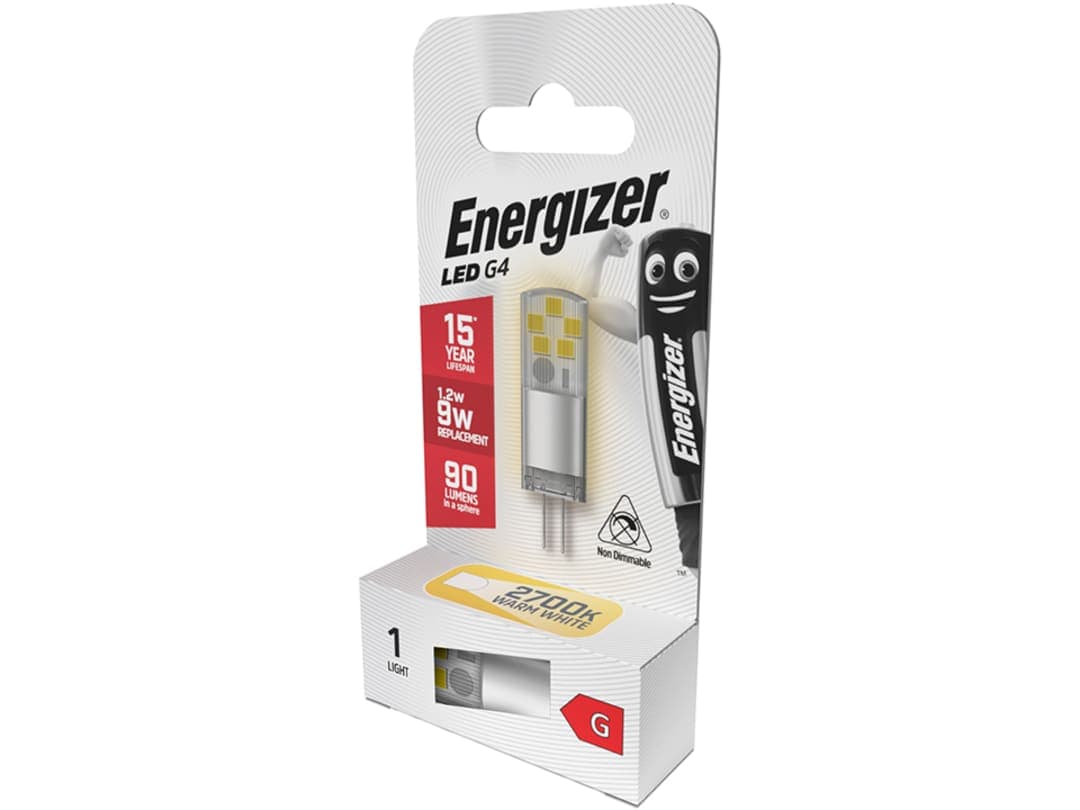 Energizer® LED G4 90 Lumens 1.2W 2700K S18744 S18744