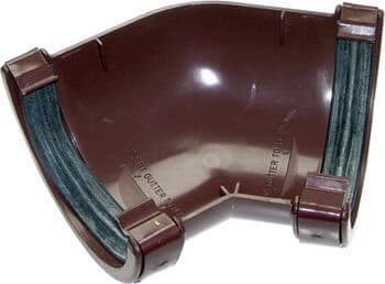 FloPlast Half Round Gutter Angle - 135 Degree x 112mm Brown