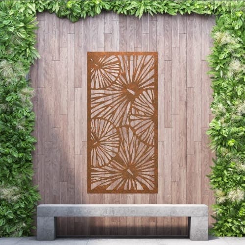 Steel Privacy Screen Segments - Free Standing - 1800mm x 900mm Steel Corten
