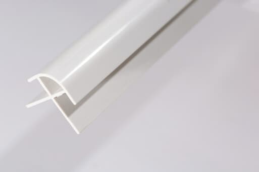 Storm Internal Cladding PVC External Corner - 2400mm x 10mm White - For Bathrooms/ Showers