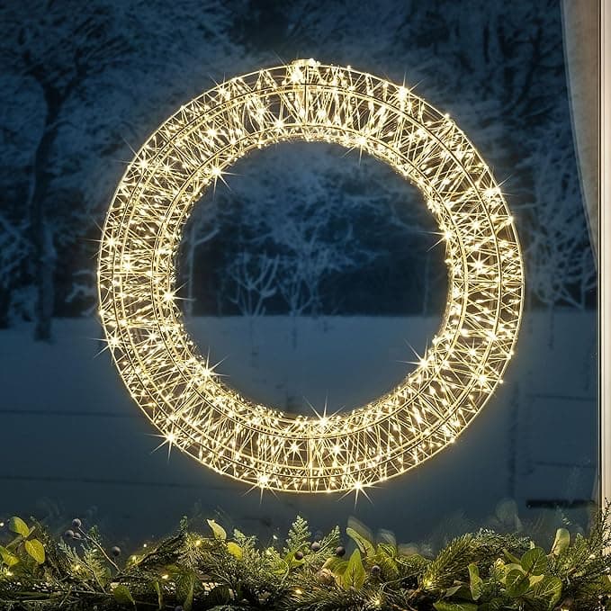 Micro LED Lighted Christmas Wreath