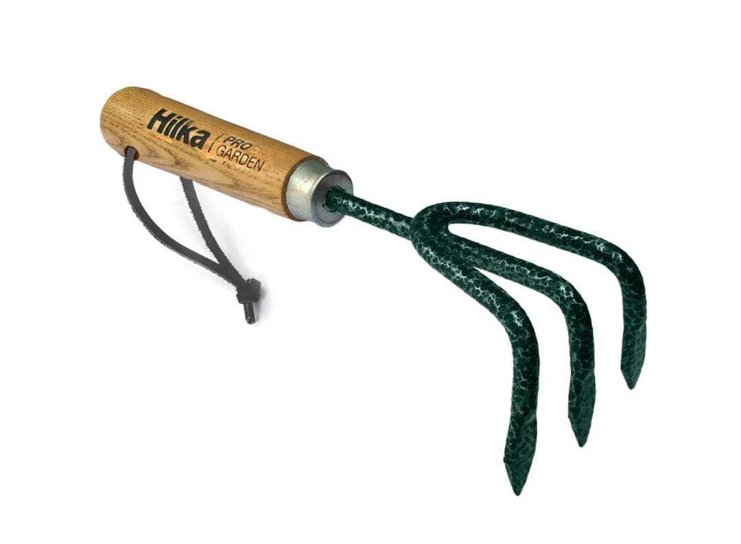 Hilka Gardening Hand Cultivator - Carbon Steel - Hardwood Handle
