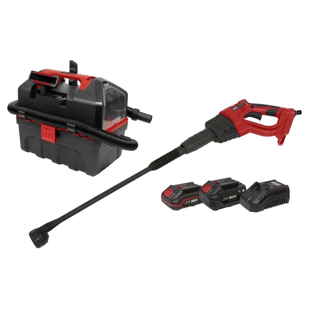 Sealey CP20VCOMBO11 2 X 20V Sv20 Series Cordless Car Cleaning Combo Kit - 2 Batteries