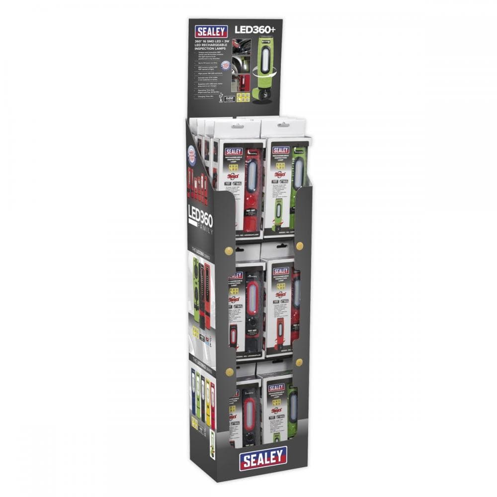 Sealey LED360PLUSCOM Led360Plus Series Inspection Light Combination - Display Pack Of 24