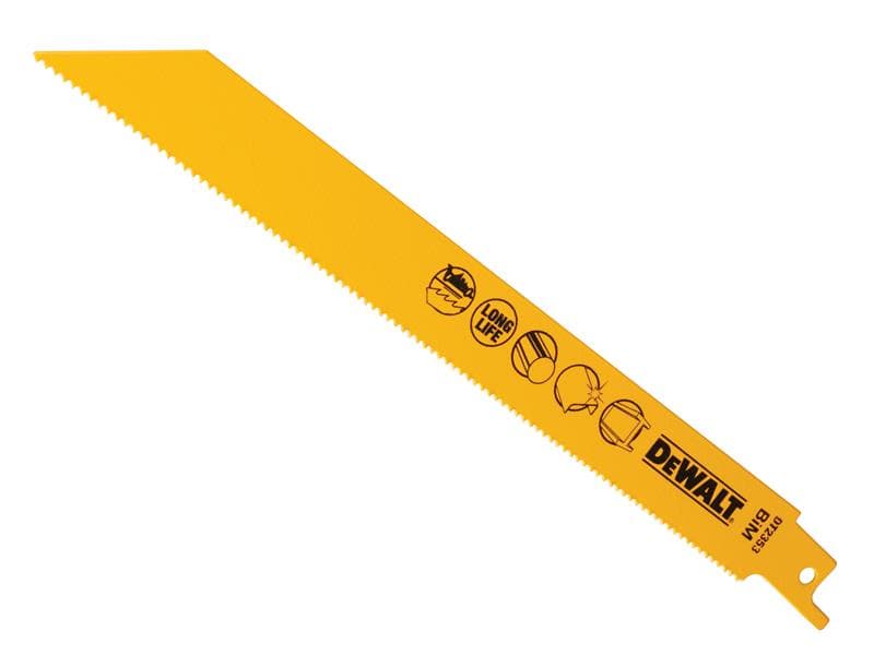 Dewalt DT2353-QZ Bi-Metal Reciprocating Blade For Metal 203Mm X 14 Tpi (Pack 5)