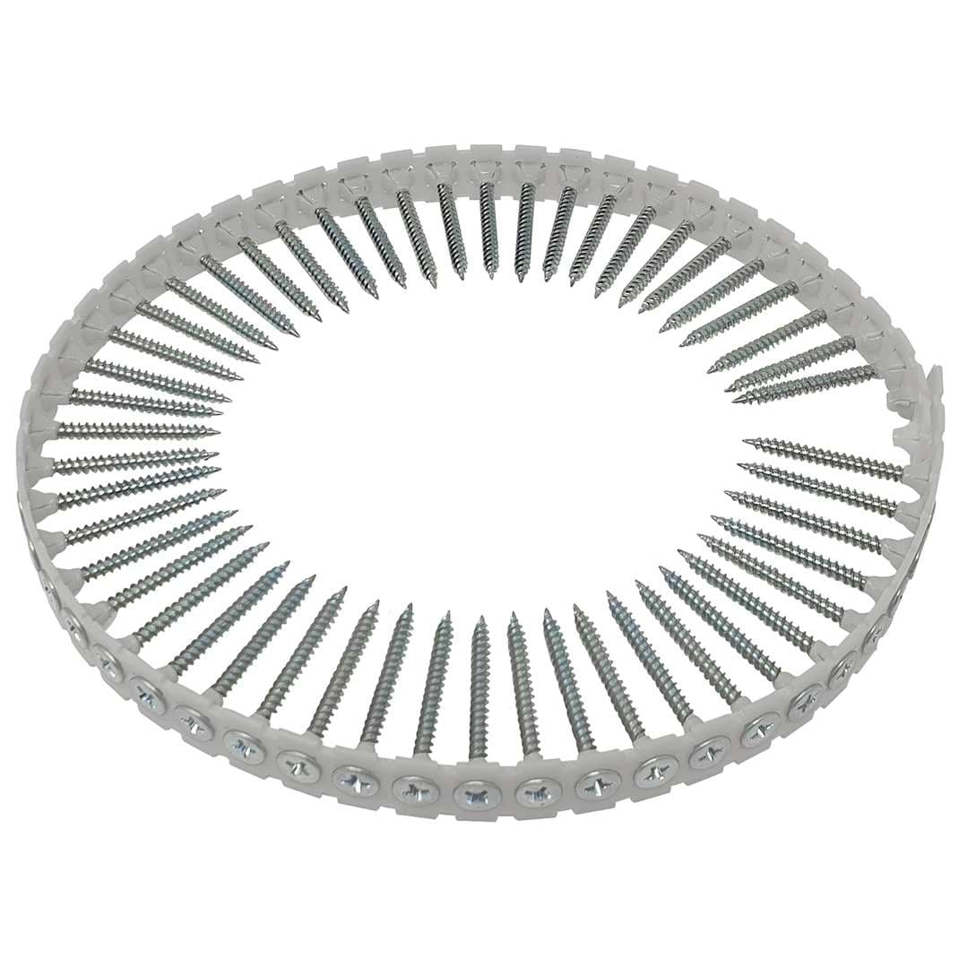 Fandf DWS50C Drywall Screws Collated - Fine Thread - Zinc Plated 3.9 X 50Mm (Box Of 1000)