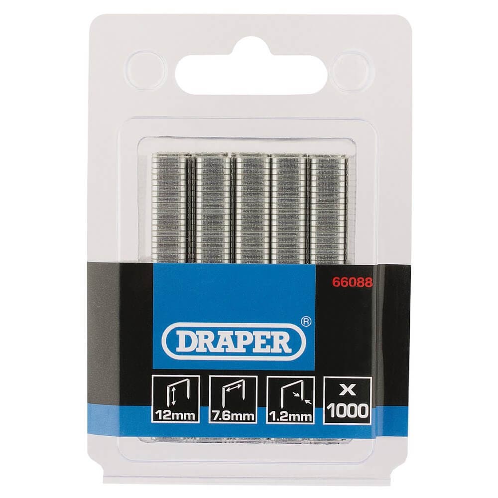 Draper 66088 Staples 12Mm (Pack Of 1000) each