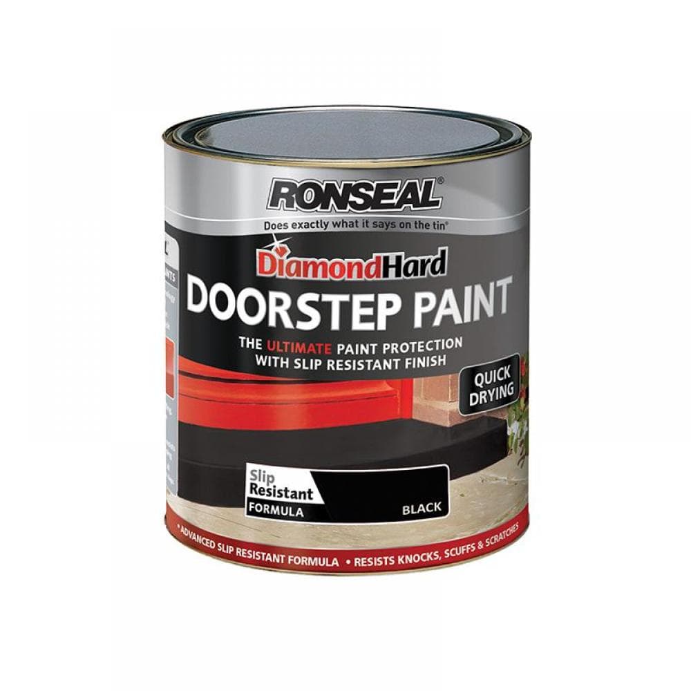 Ronseal 36659 Diamond Hard Doorstep Paint Black 250Ml