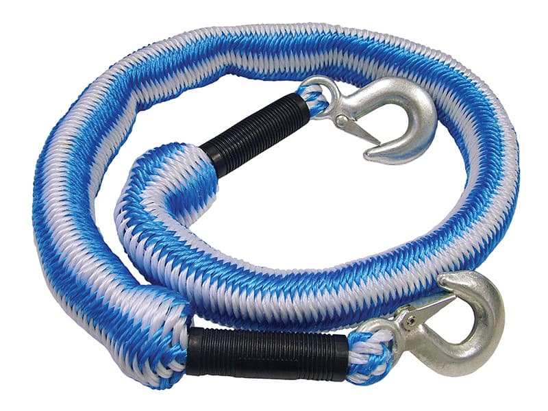 Faithfull XHT2005 Tow Rope Expanding 4M Metal Hooks 3 Tonnes