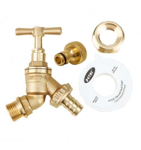 1/2" Brass Tap Kit with 1" BSP Adapter Original Organics