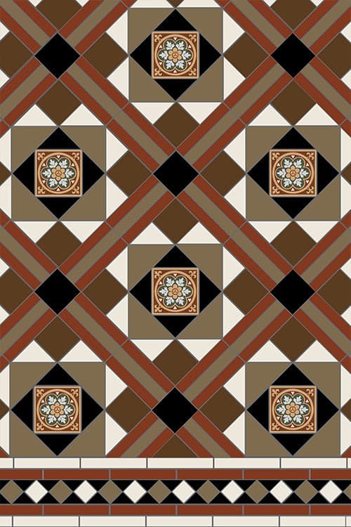Original Style Victorian Lindisfarne 8 Colour Pattern